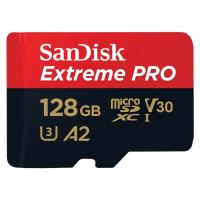 SanDisk Extreme PRO microSDXC 128GB + SD Adapter 200MB/s &amp; 90MB/s A2 C10 V30 UHS-I U3