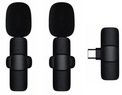 2v1 Type-C Lavalier Wireless Microphone (vč. Aku)