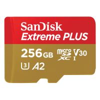 SanDisk Extreme PLUS microSDXC 256GB + SD Adapter A2 C10 V30 UHS-I U3