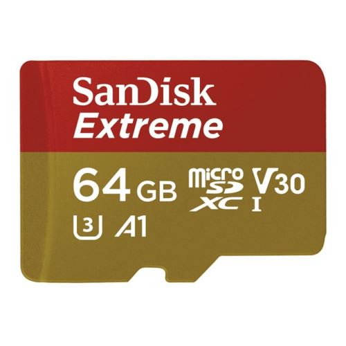 SanDisk Extreme PLUS 64 GB SDXC 200r/90w MB/s A2 C10 V30 UHS-I U3
