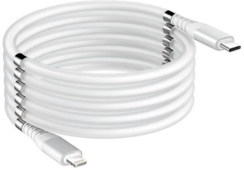 Magnetický samonavíjecí USB nabíjecí kabel (Type-C to Lightning)(90cm)