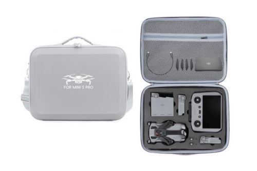 DJI Mini 5 Pro - Šedé PU pouzdro na rameno pro DJI Mini 5 Pro (DJI RC 2 / RC-N3)