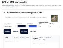 GPX - KML převodník polygonů